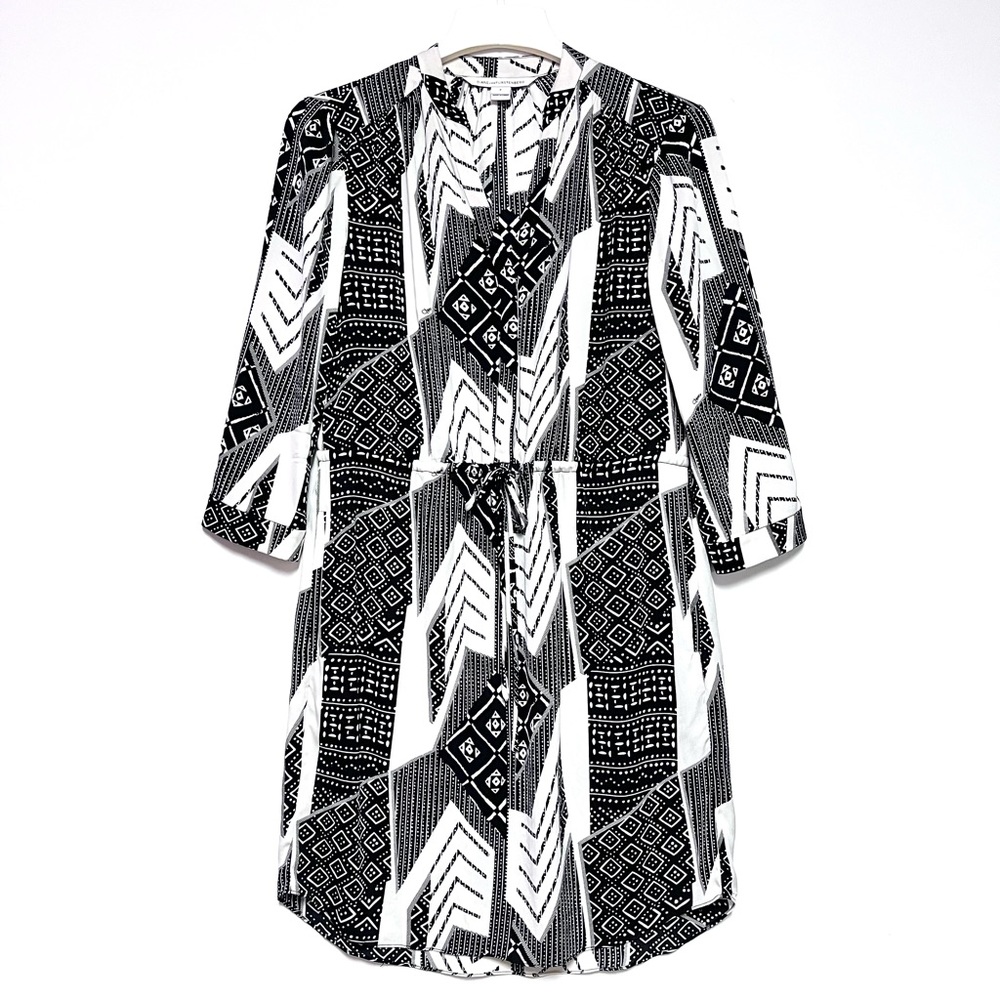 Diana von Furstenberg x Revolve Freya Silk Stretch Shirt Dress Size 2 FLAWED - Picture 3 of 14